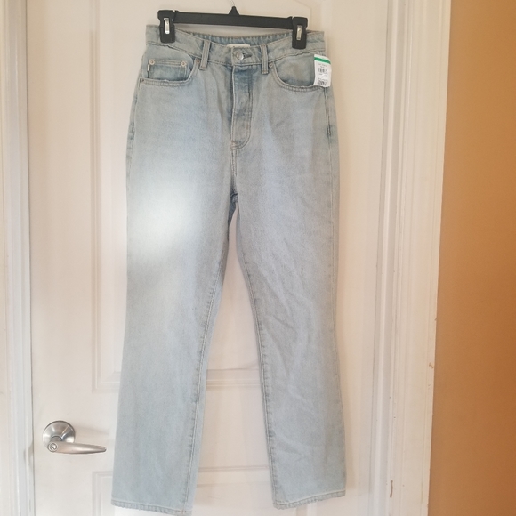 Lovers + Friends Reece High Rise Rigid Slim Straight Jean Button Fly size 26 - Picture 8 of 10